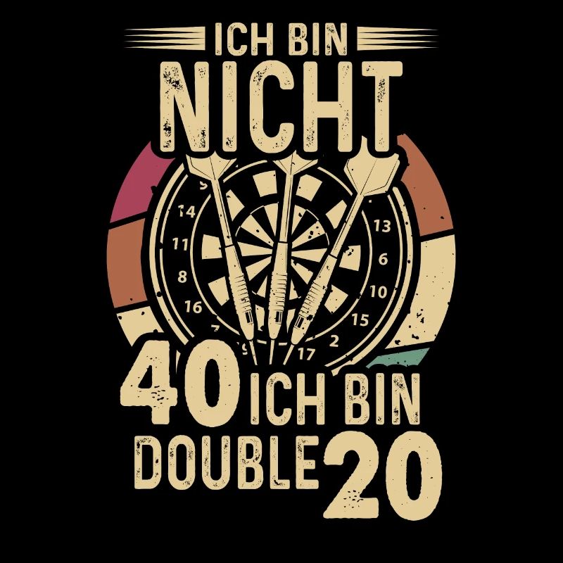 60. Geburtstag Darts Ich bin Double 20 Vintage