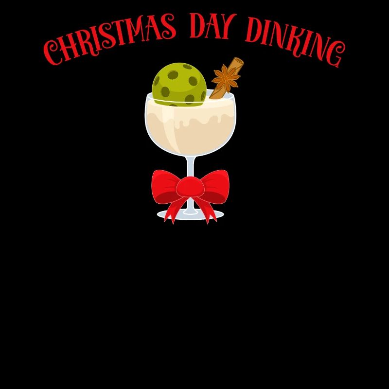 Day Dinking Eggnog Glass Pickleball Christmas