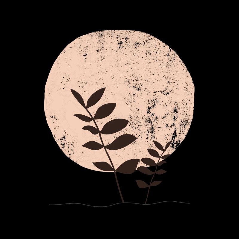 Feuilles de soleil boho, beige abstrait