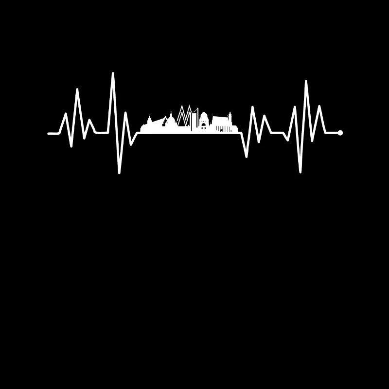 Leipzig Skyline Heartbeat