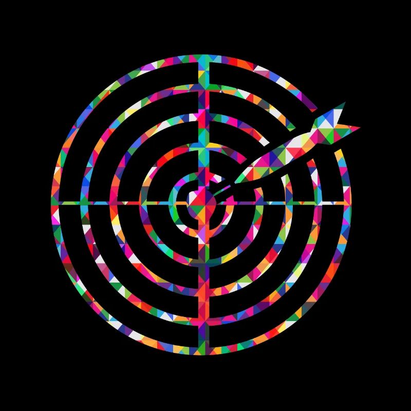 Dartboard Mosaic Colorful