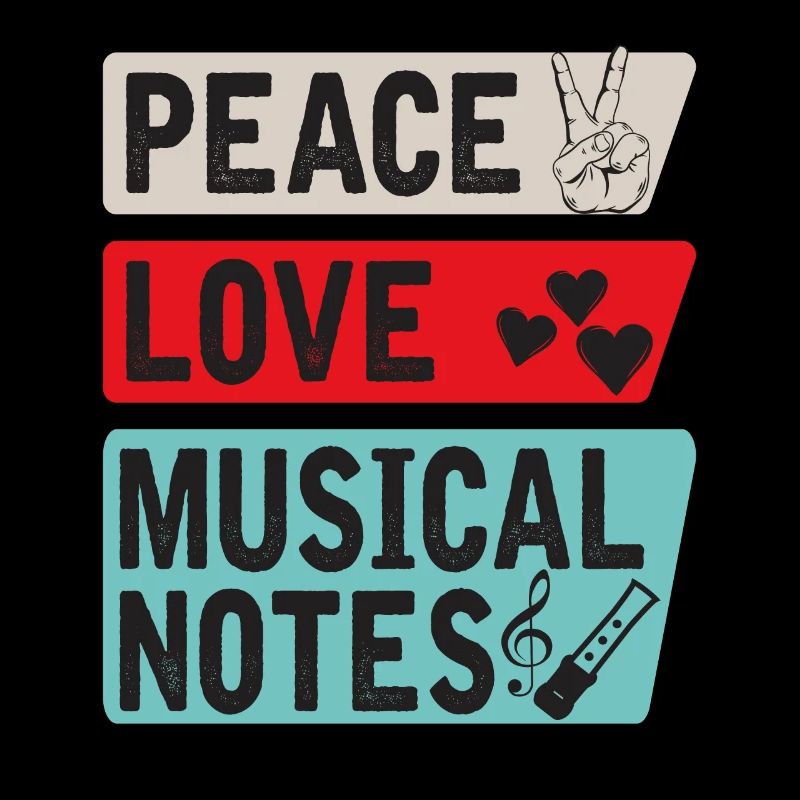 Peace Love Instruments de notes de musique