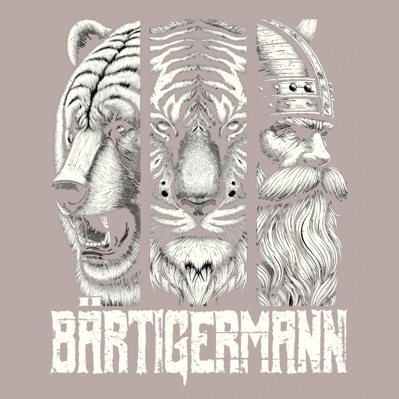 Bärtigermann Bär Tiger Mann Geschenk Bart Sprüche