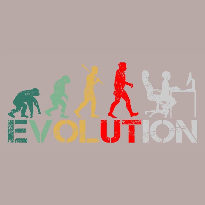 Computer Nerd Programmeur Evolution drôle