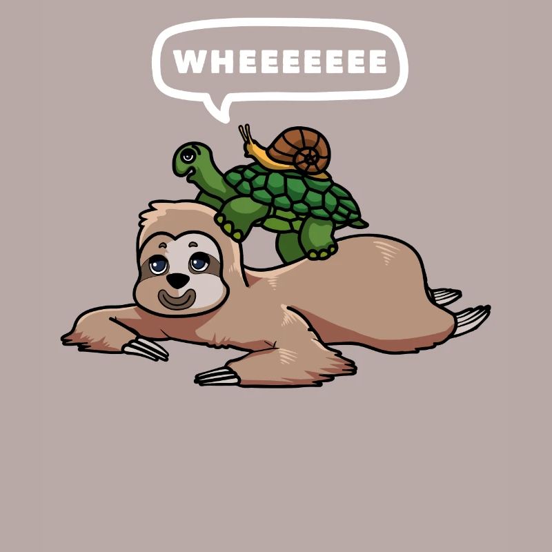 Slothy Napping Wheeeeeee Chilling Sloth