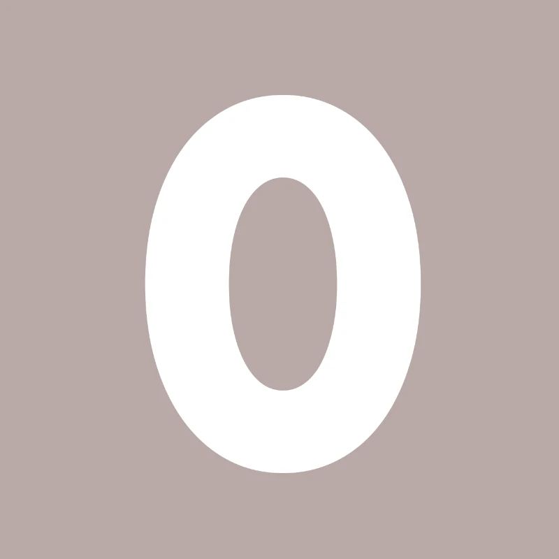 Zahl 0, Nummer 0, 0, Zero, Number Zero, Null