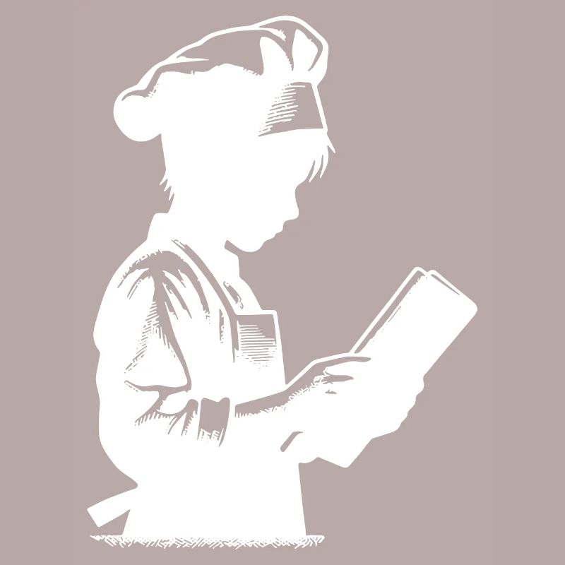 Trainee Chef and Hobby Baker Silhouette Portrait