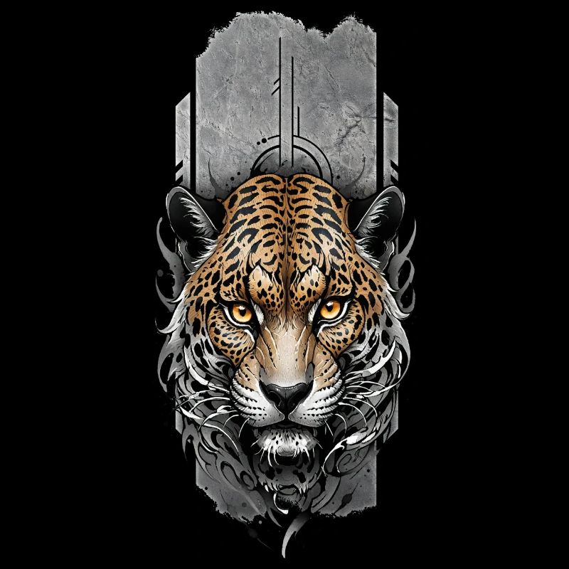 Fierce Majesty: Intense Jaguar Head