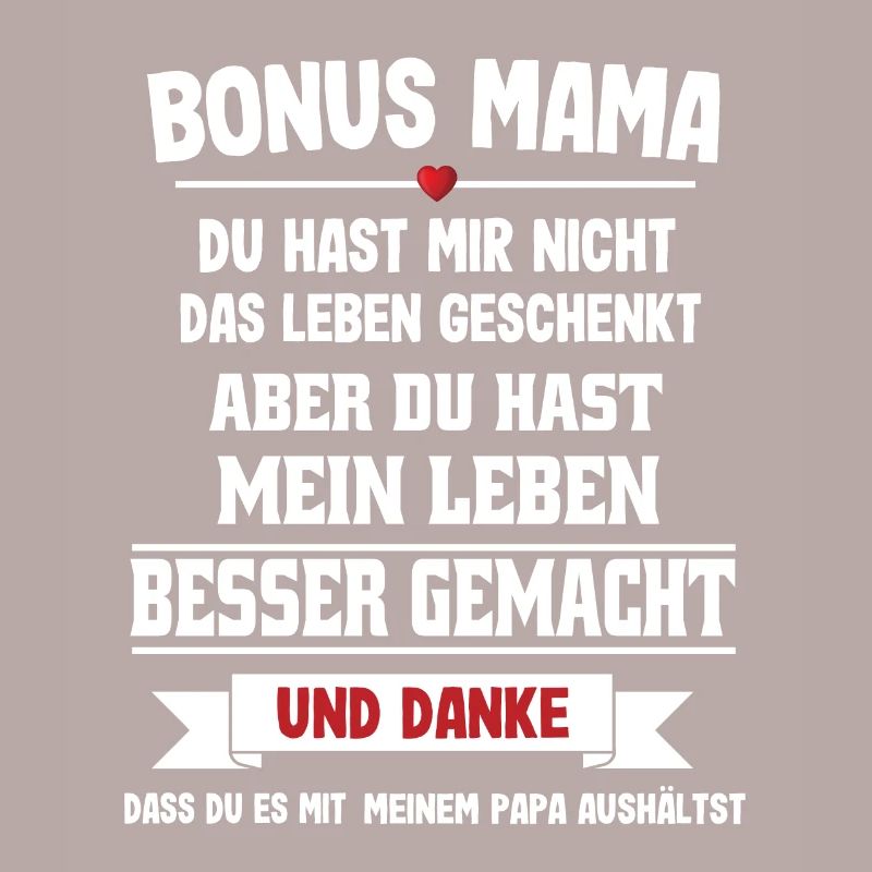 Bonus Mama Spruch Stiefmutter Muttertag Geschenk