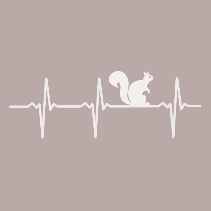 Eichhörnchen EKG Geschenkidee, Kardiogramm