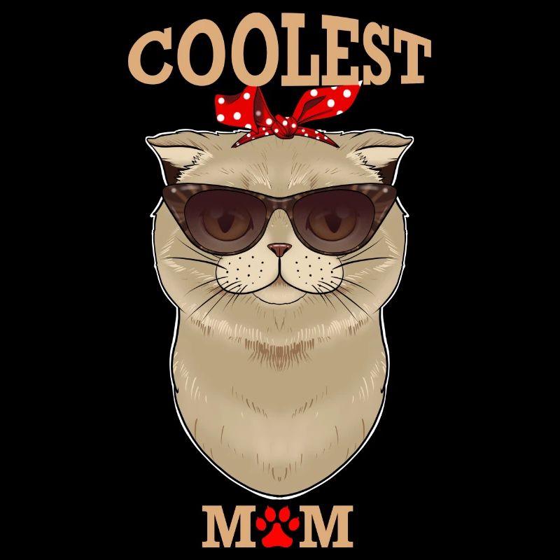 Scottish Fold Cat Maman I Chat le plus cool Maman I