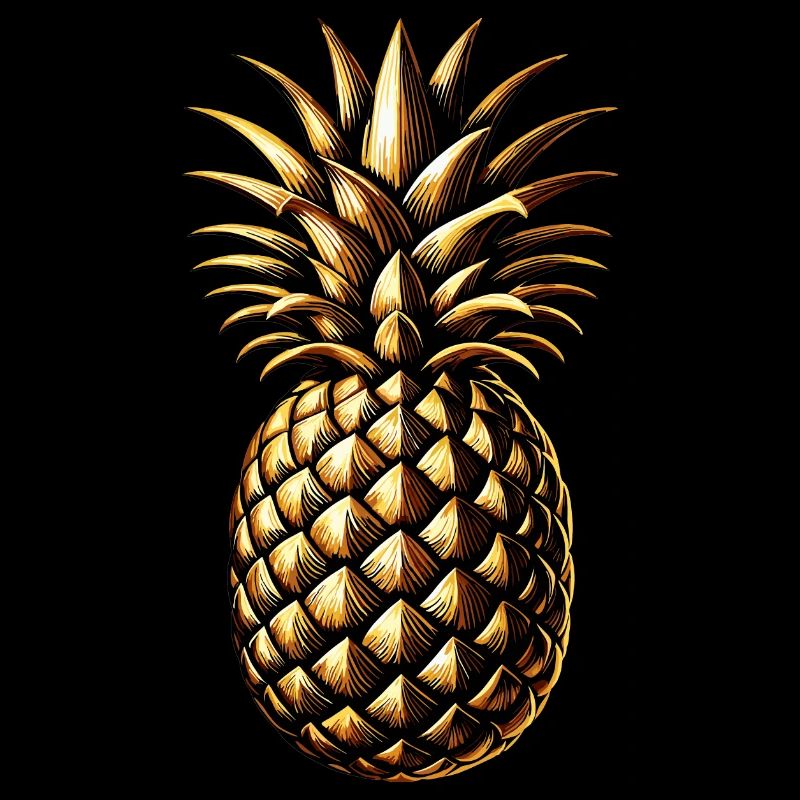 Goldene Ananas Geschenk