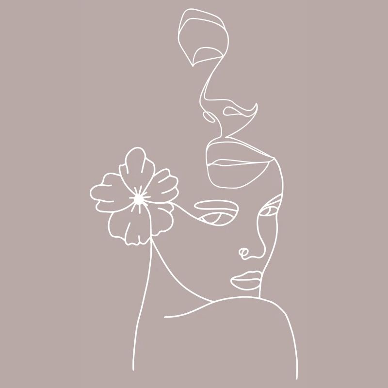 Visage line abstract