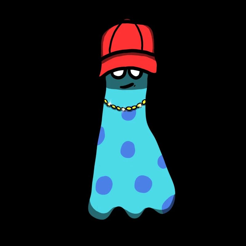 Worm with cap and chain