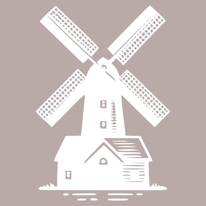Classic windmill for grain and flour