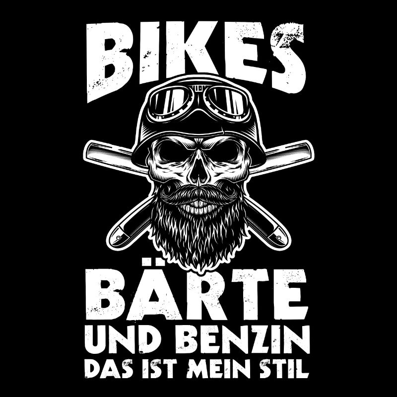 Bärtiger Biker Bartträger Motorradfahrer Motorrad