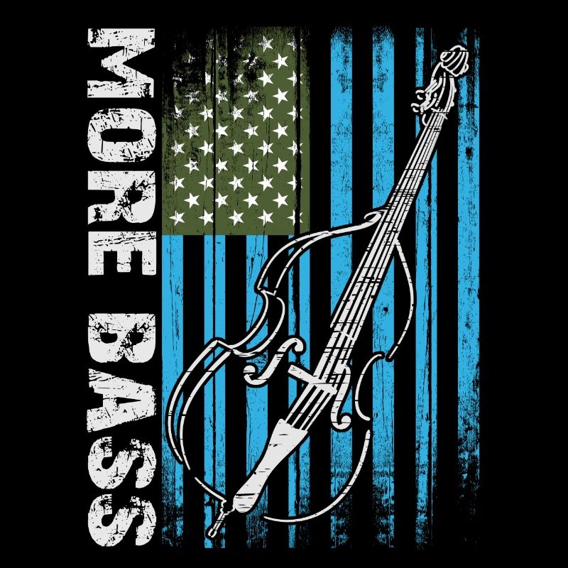 Plus de contrebasse basse avec drapeau américain