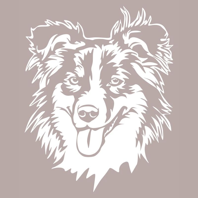 Australian Shepherd Head "Black Edition"
