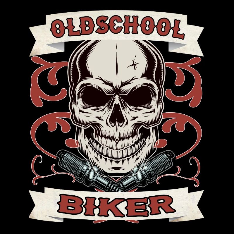 Old school biker motorcycle motorcrycle gift idea