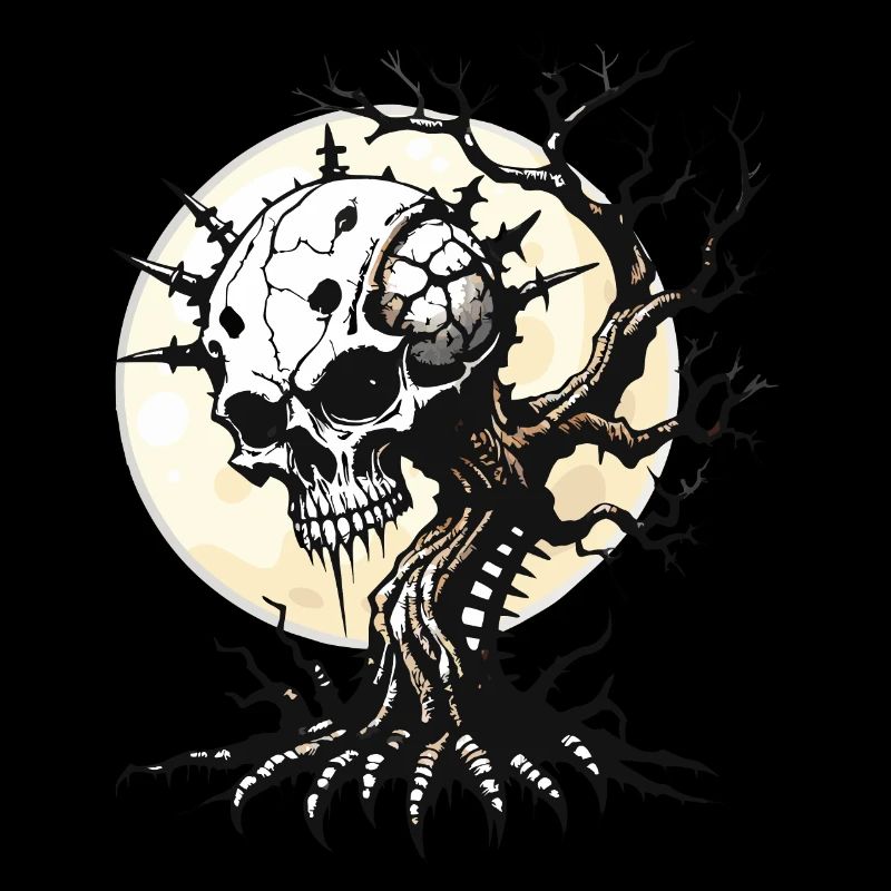 Skeleton tree Skull // Totenkopf Baum FS0082