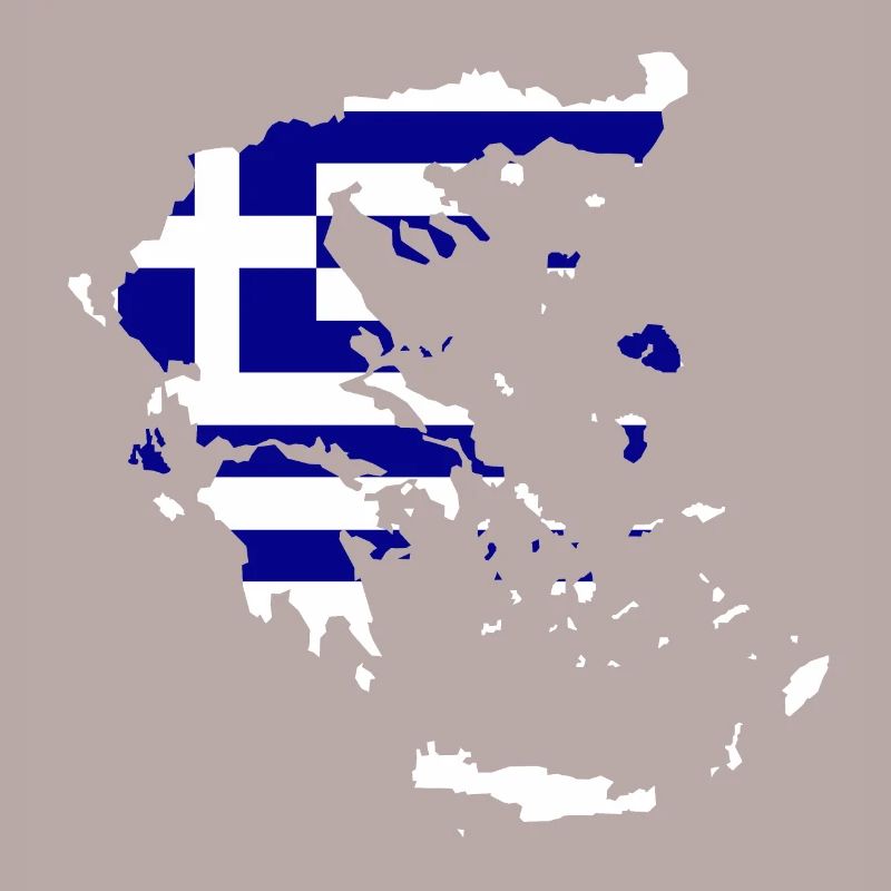Greece Flag Map
