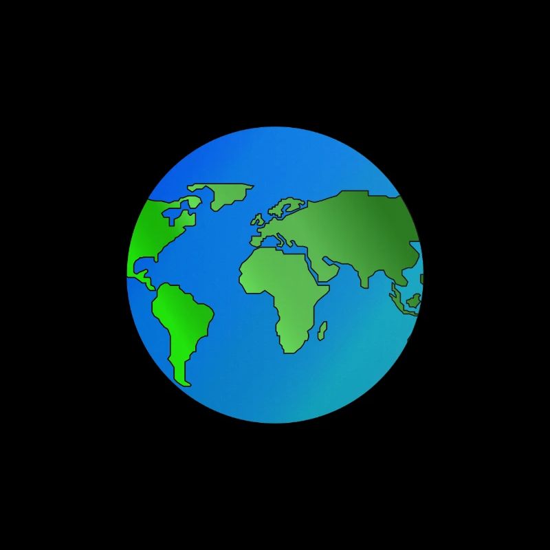 Globe terrestre globe avec les océans et les continents