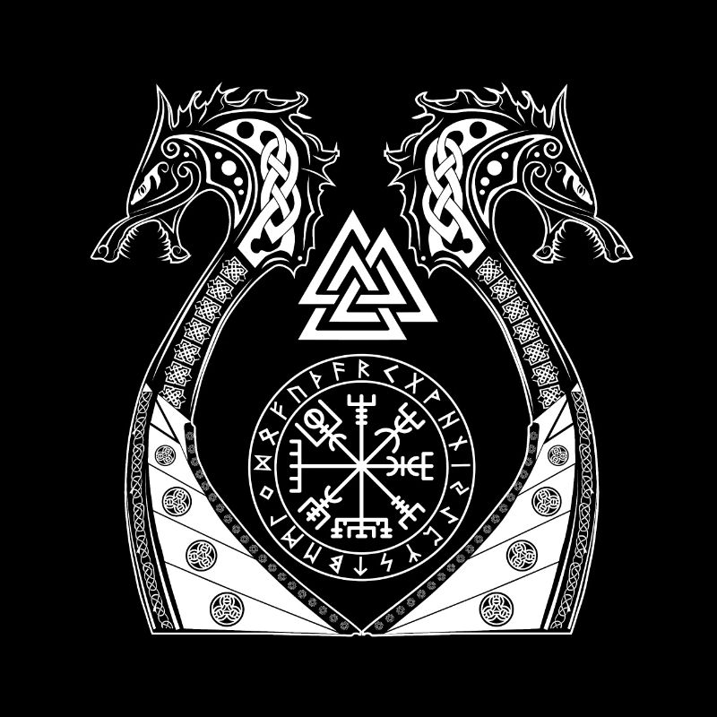 Vikings Vegwisir Wolves Odins Vikings Gift