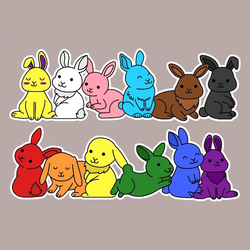 Fierté Progrès Flag Lapin Égalité