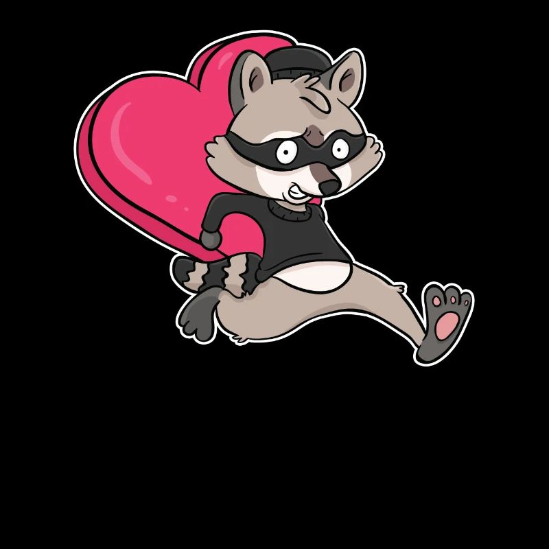 Valentinstag Waschbär Herz Liebe Geschenk Süß Bär
