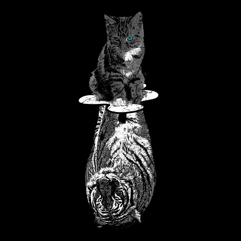 Cat Tiger Motivation confiante
