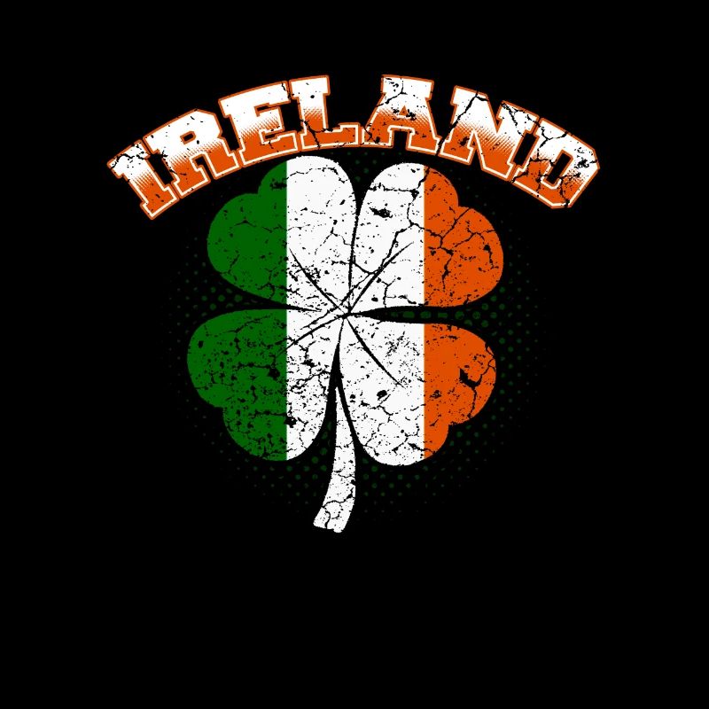 Irlande drapeau irlandais trèfle