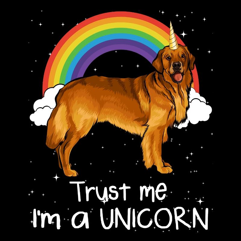 Regenbogen Golden Retriever Vertrauen Sie mir bin ich ein Einhorn tun