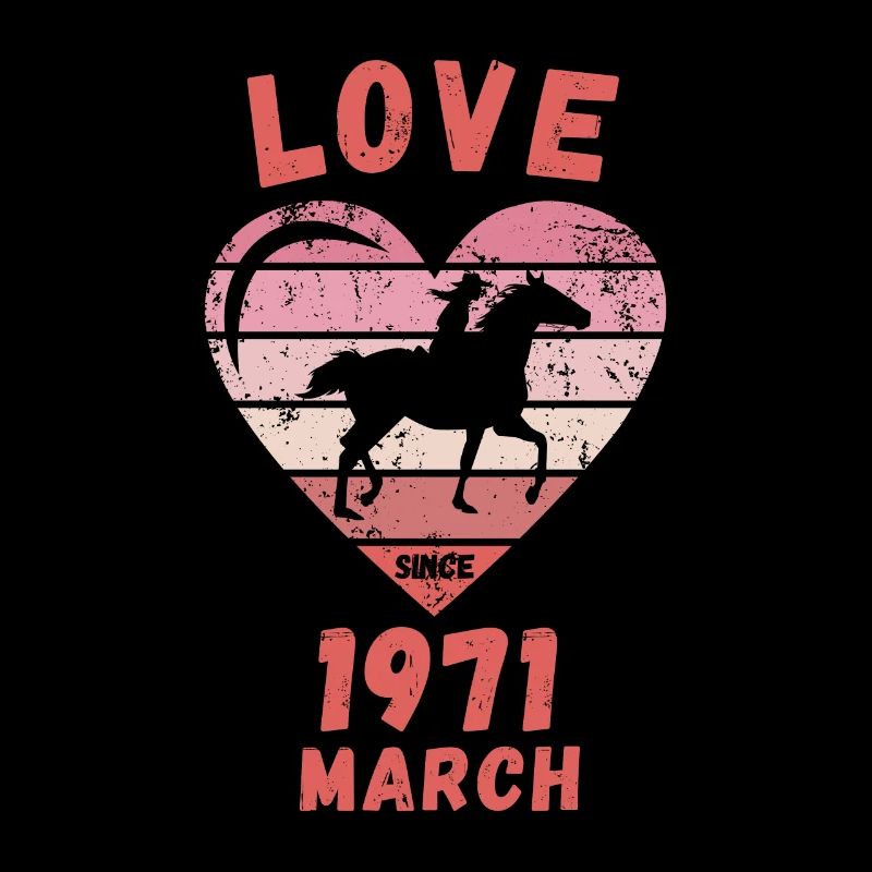 Love Horses Riding Anniversaire Mars 1971