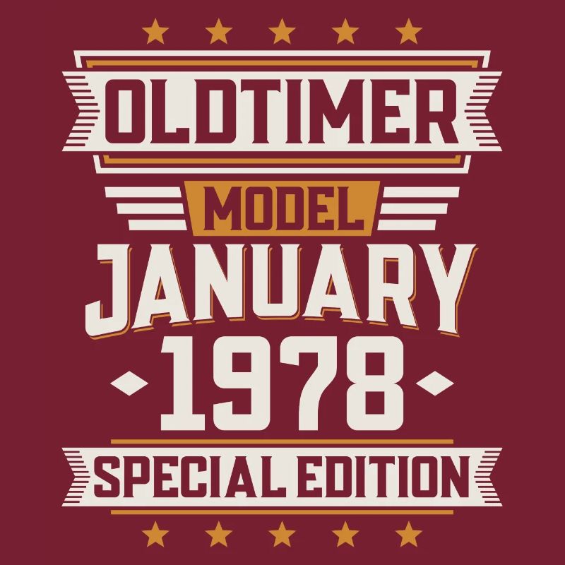 Janvier né 1978 Année de construction Anniversaire oldtimer