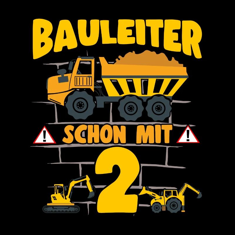 2. Geburtstag Bauleiter Mit 2 Bagger Kipplaster