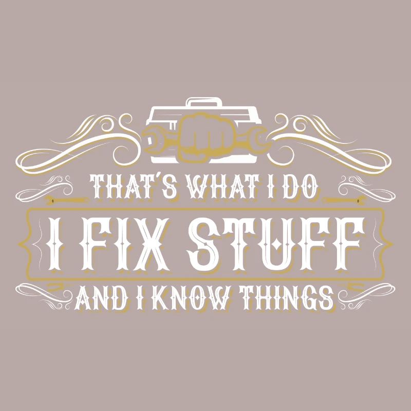 thats what i do i fix stuff and i know things