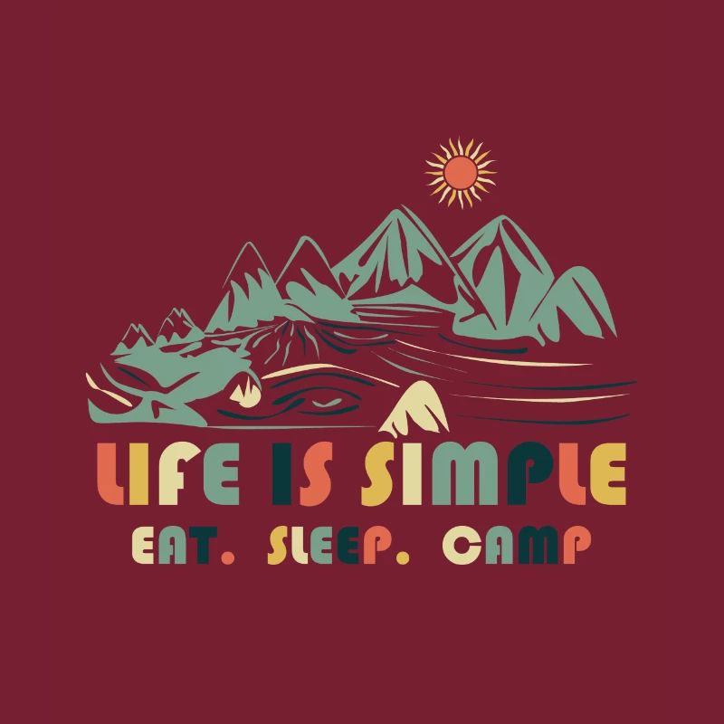 La vie est simple. Manger. Dormir. Camp
