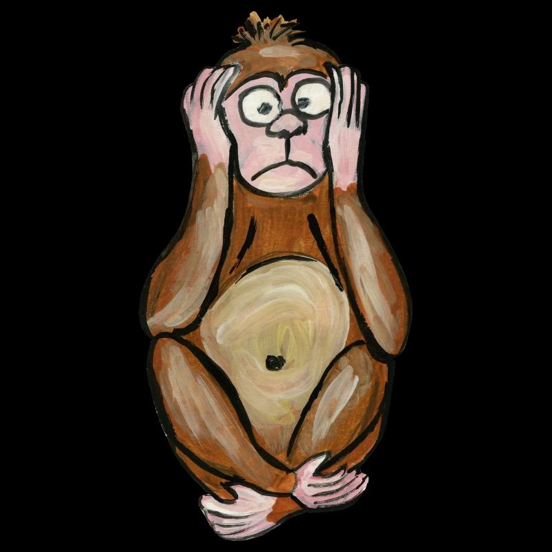 singe sourd - deaf monkey - tauber affe - scimmia