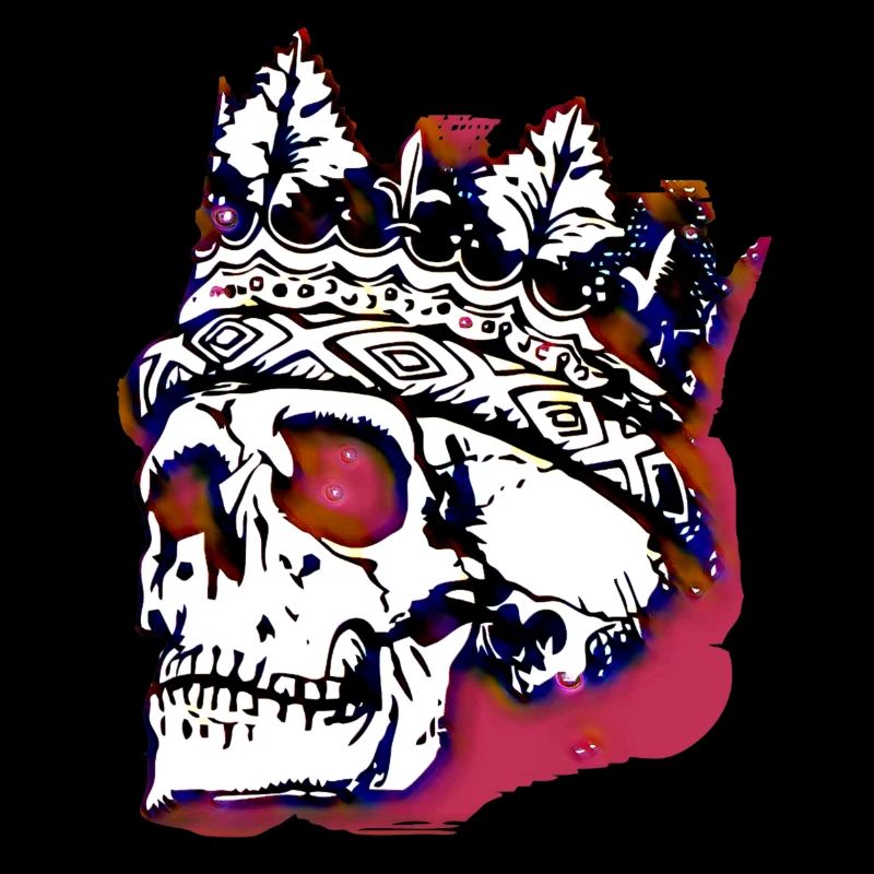 Totenkopf mit Krone