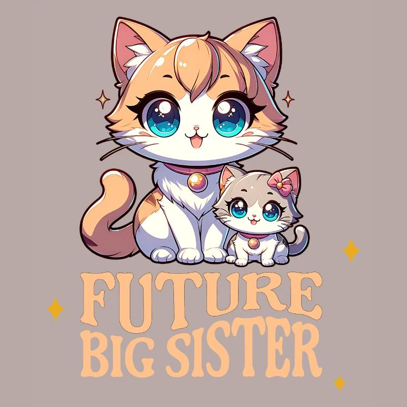 Ich bin bald eine Große Schwester süße Katzen