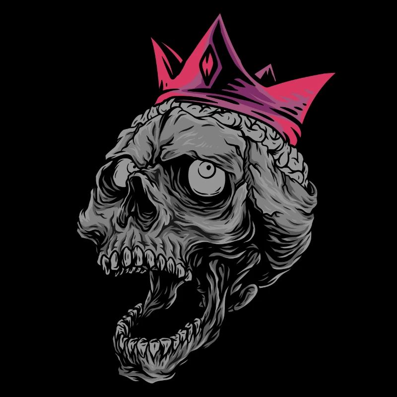 Skull with crown | Bone man with crown