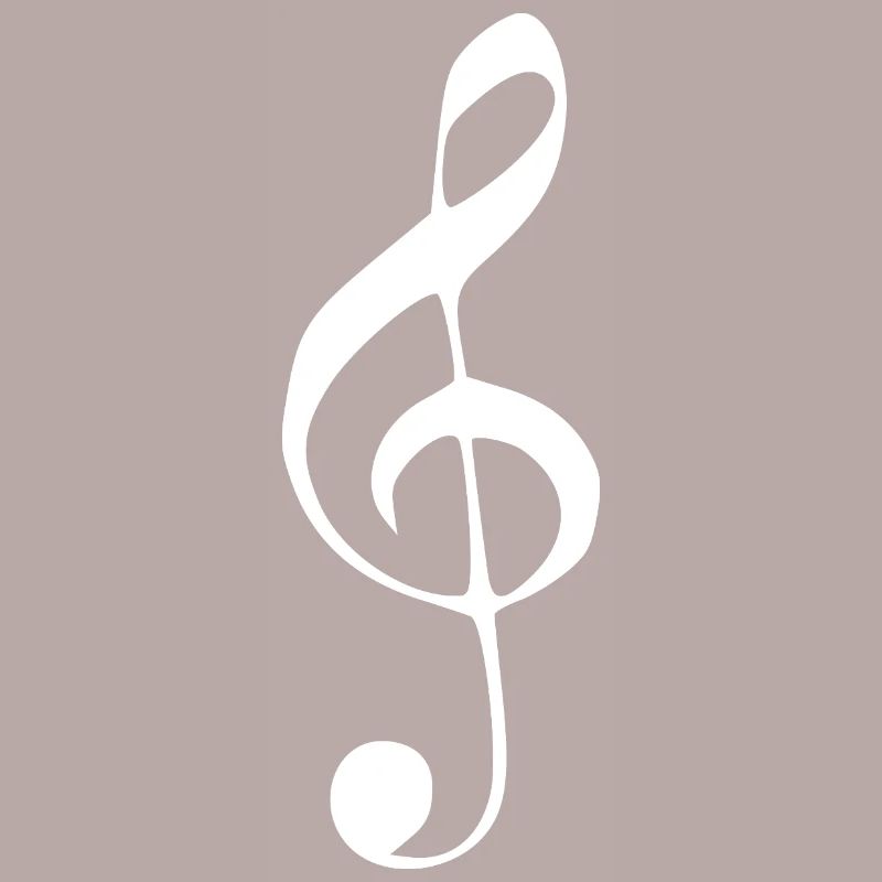 Note de clé de musique note note blanche