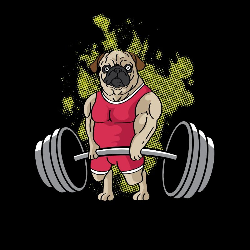 Pug -Weightlifting Training Trainer Poison