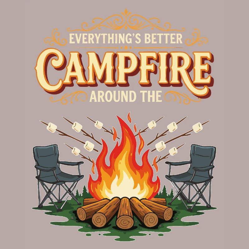 Campfire Marshmallow Everything Better Camping
