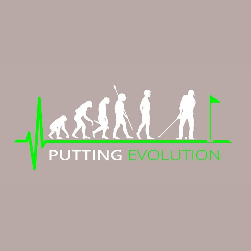 Golf Evolution Golfer Putti