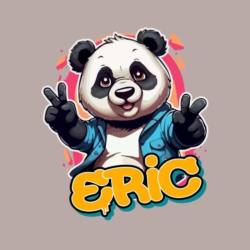 ERIC - Beau nom de garçon avec Cool Panda