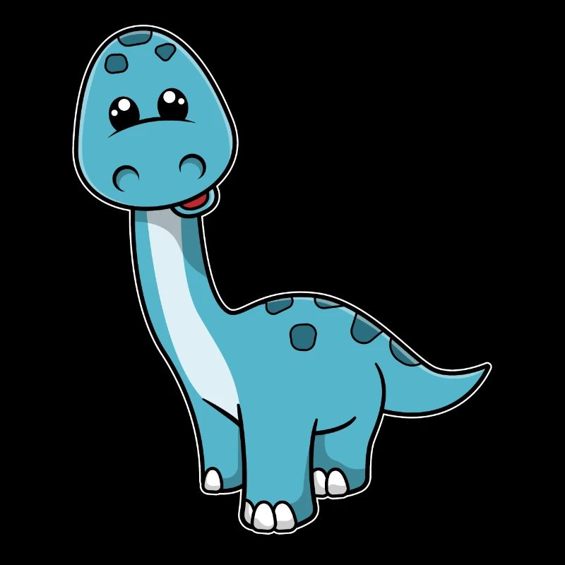 Cute little smiling dinosaur