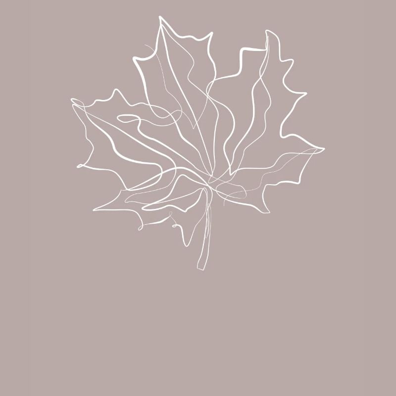Maple Leaf Canada - one line drawing