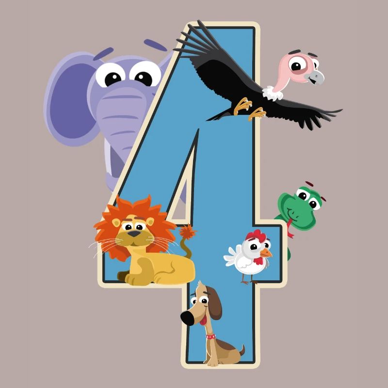 4. Geburtstag 4 Jahre Vier Junge Mädchen Geschenk