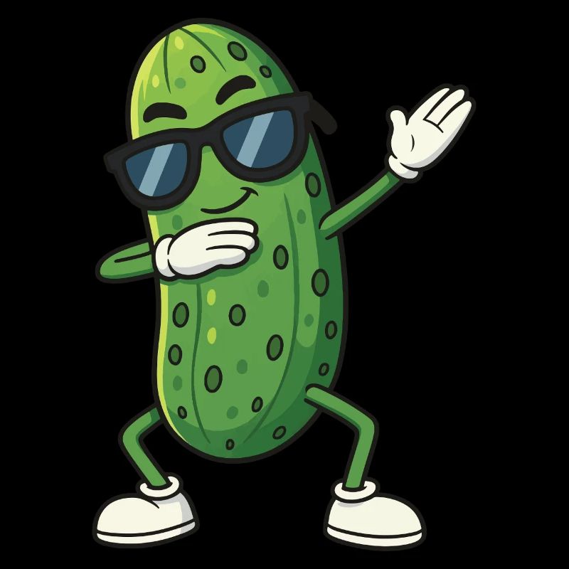 Cool Dancing Cornichon Dabbing Lunettes de soleil de dessin animé